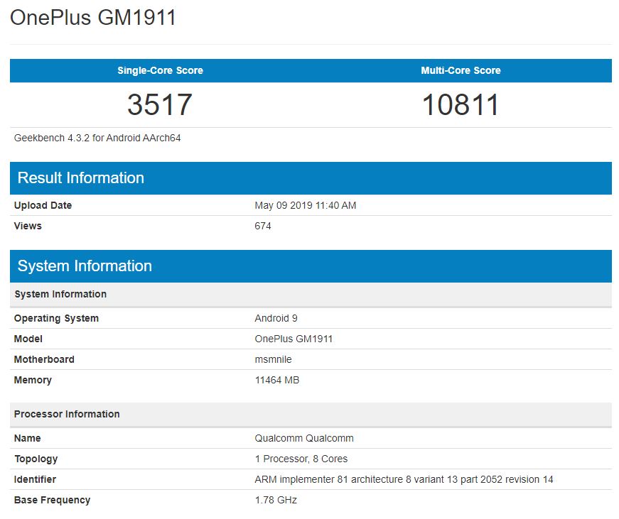 Huawei P30 PRO performante oneplus 7 pro